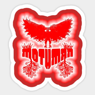 Mothman West Virginia Wing Humanoid Moth Retro Vintage Sticker